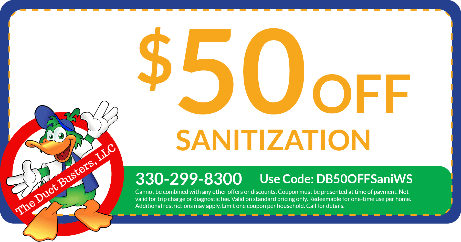 $50 off Sanitization.